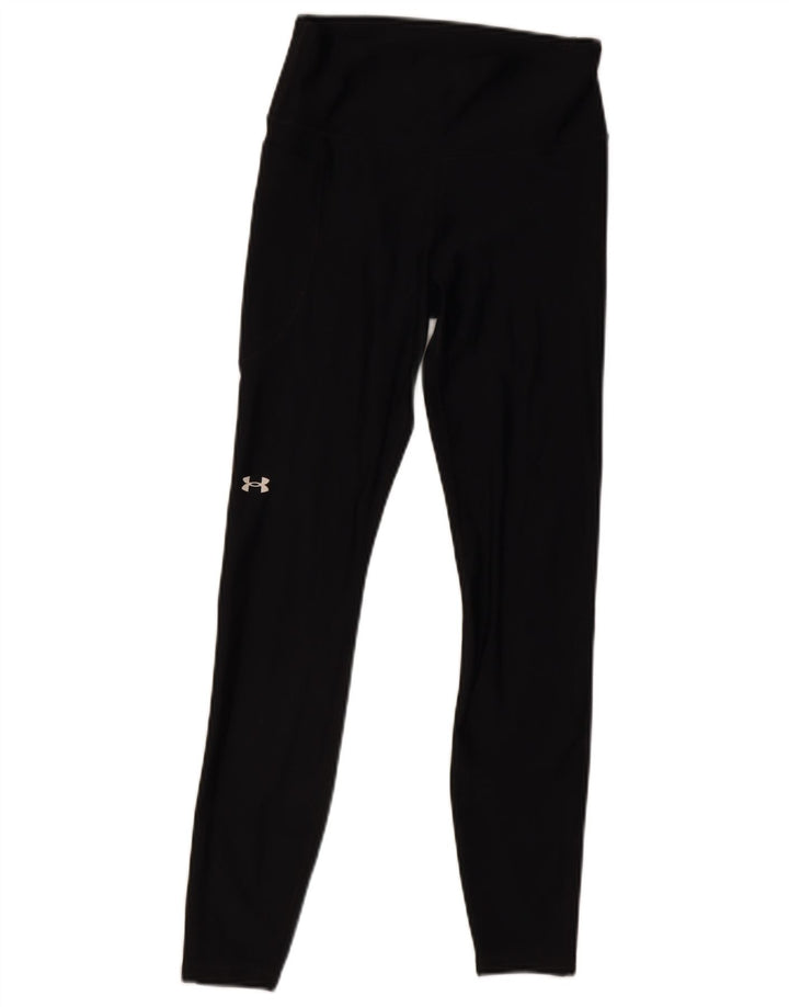 Under Armour Womens Leggings UK 10 Small Black Polyester