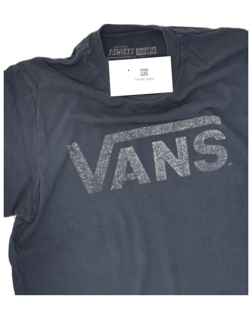 VANS Mens Classic Fit Graphic T-Shirt Top Small Blue Cotton | Vintage Vans | Thrift | Second-Hand Vans | Used Clothing | Messina Hembry 