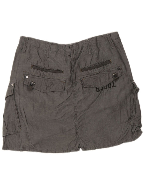 G-Star Womens Cargo Skirt W28 Medium Grey Cotton
