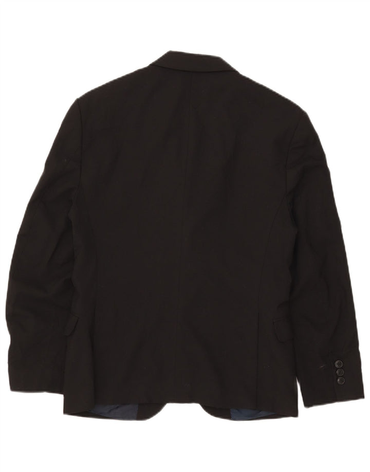 Zara Mens 2 Button Blazer Jacket EU 44 XS Black Polyester