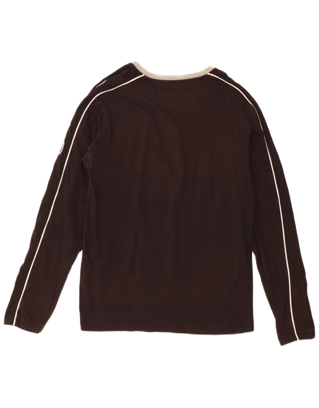 North Sails Womens Graphic Top Long Sleeve UK 16 Large Brown Colourblock