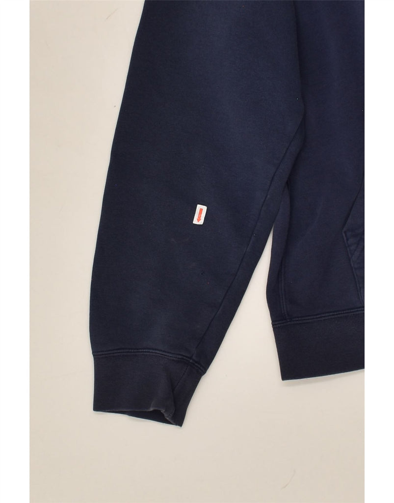 NIKE Womens Zip Hoodie Sweater UK 16 Large Navy Blue Cotton | Vintage Nike | Thrift | Second-Hand Nike | Used Clothing | Messina Hembry 