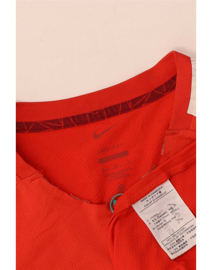 Nike Mens Short Sleeve Graphic T-Shirt Top Medium Red Polyester