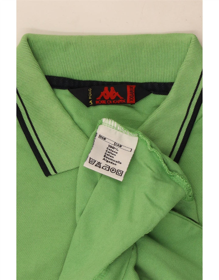 Kappa Mens Polo Shirt 2XL Green Cotton