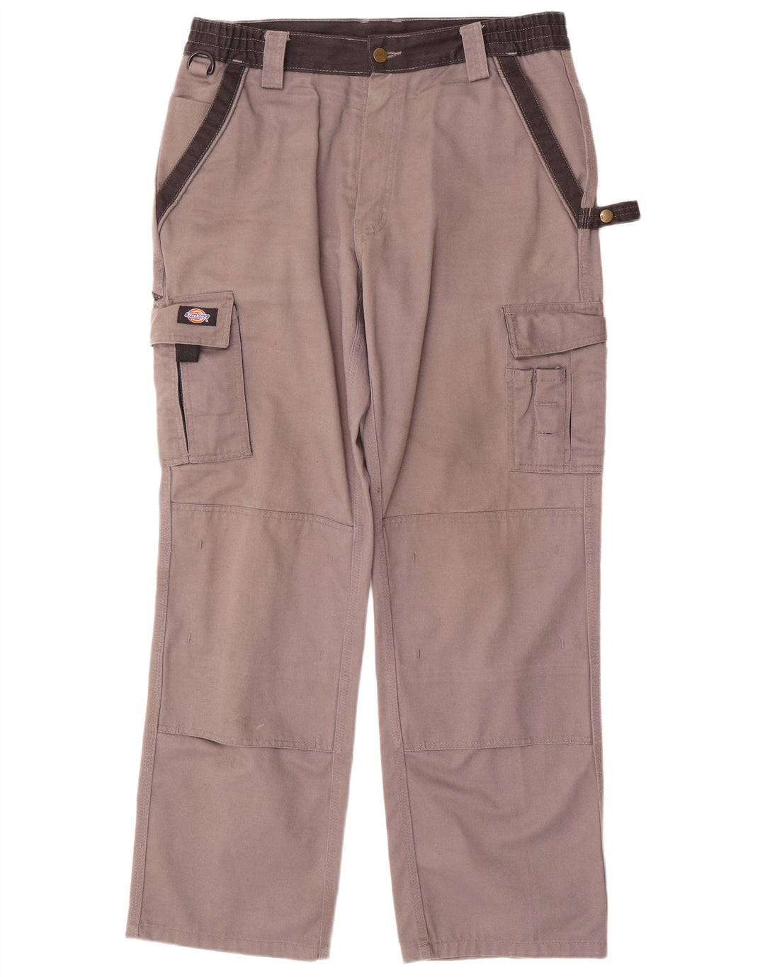 Dickies Mens Straight Cargo Trousers W34 L31 Grey Polyester