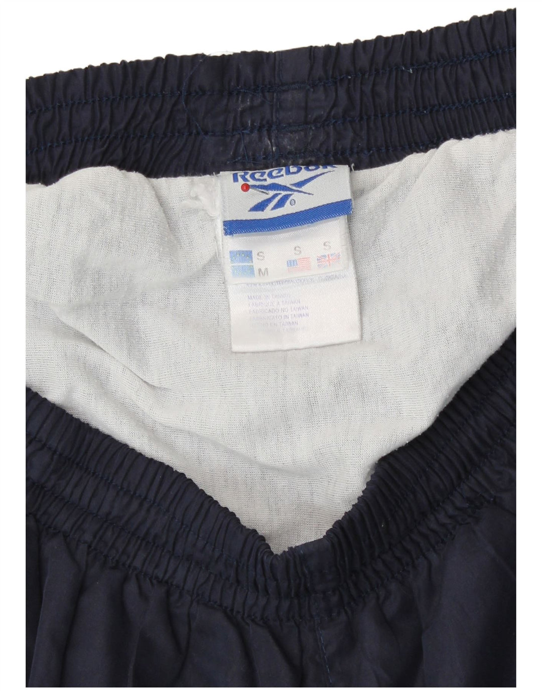 Reebok Mens Sport Shorts Small Navy Blue Polyester