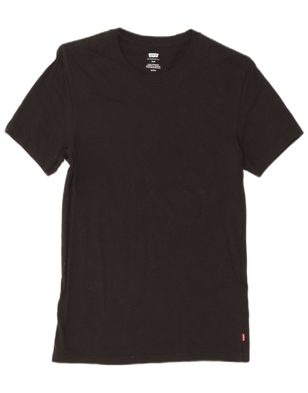 Levi's Mens Slim Fit T-Shirt Top Small Black Cotton