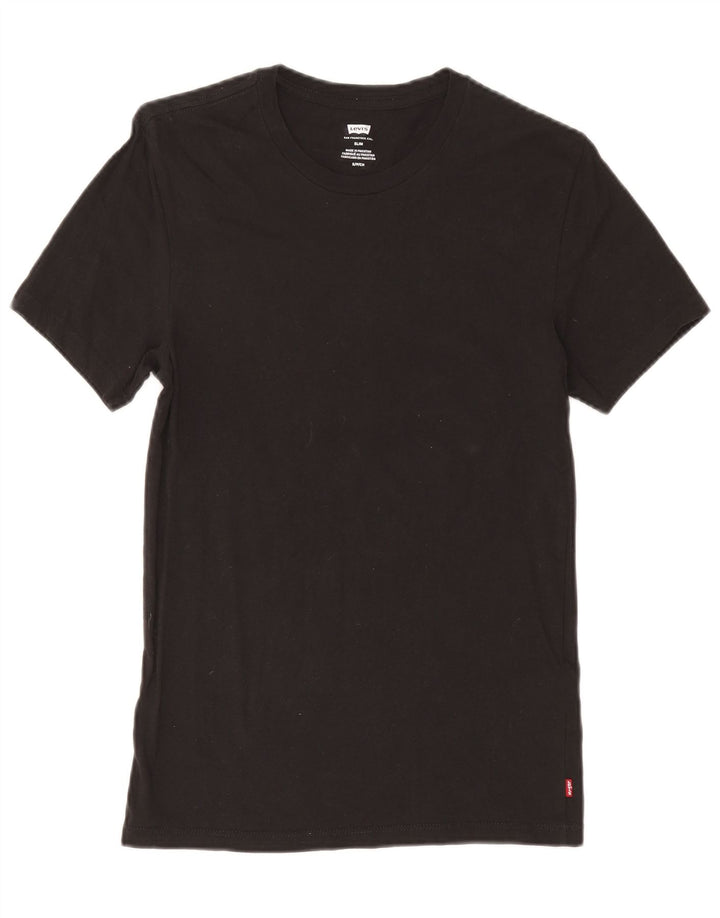 Levi's Mens Slim Fit T-Shirt Top Small Black Cotton