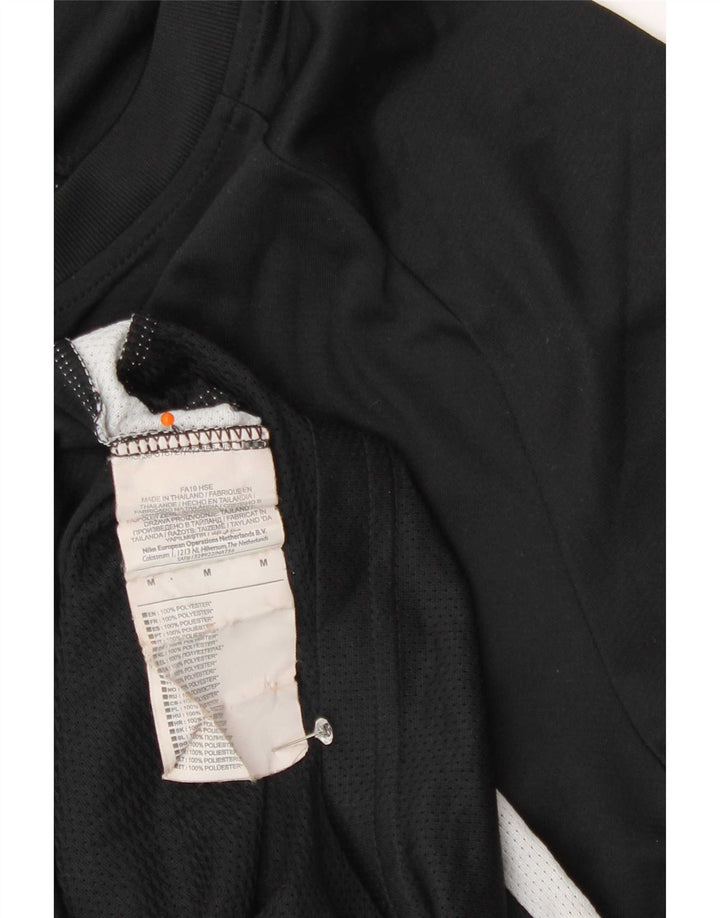 Nike Mens T-Shirt Top Medium Black Colourblock Polyester