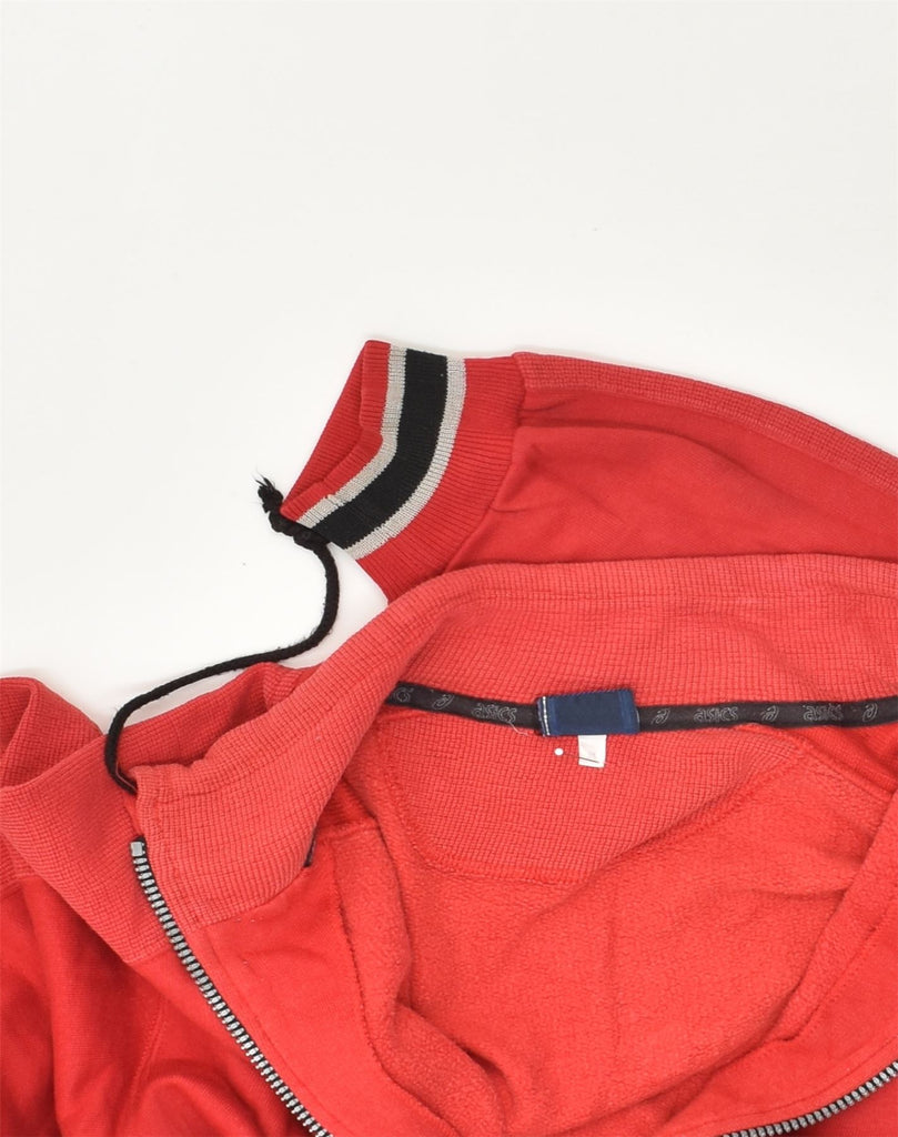 ASICS Mens Tracksuit Top Jacket XL Red Cotton | Vintage Asics | Thrift | Second-Hand Asics | Used Clothing | Messina Hembry 