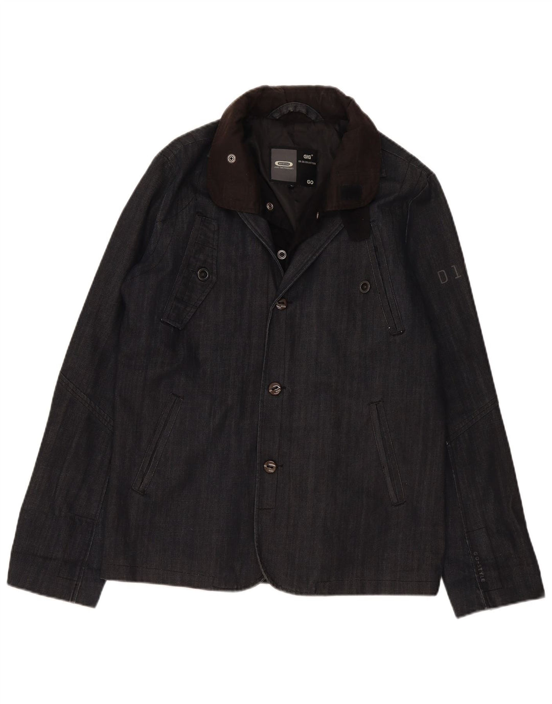 G-Star Mens Denim Jacket UK 40 Large Grey Cotton