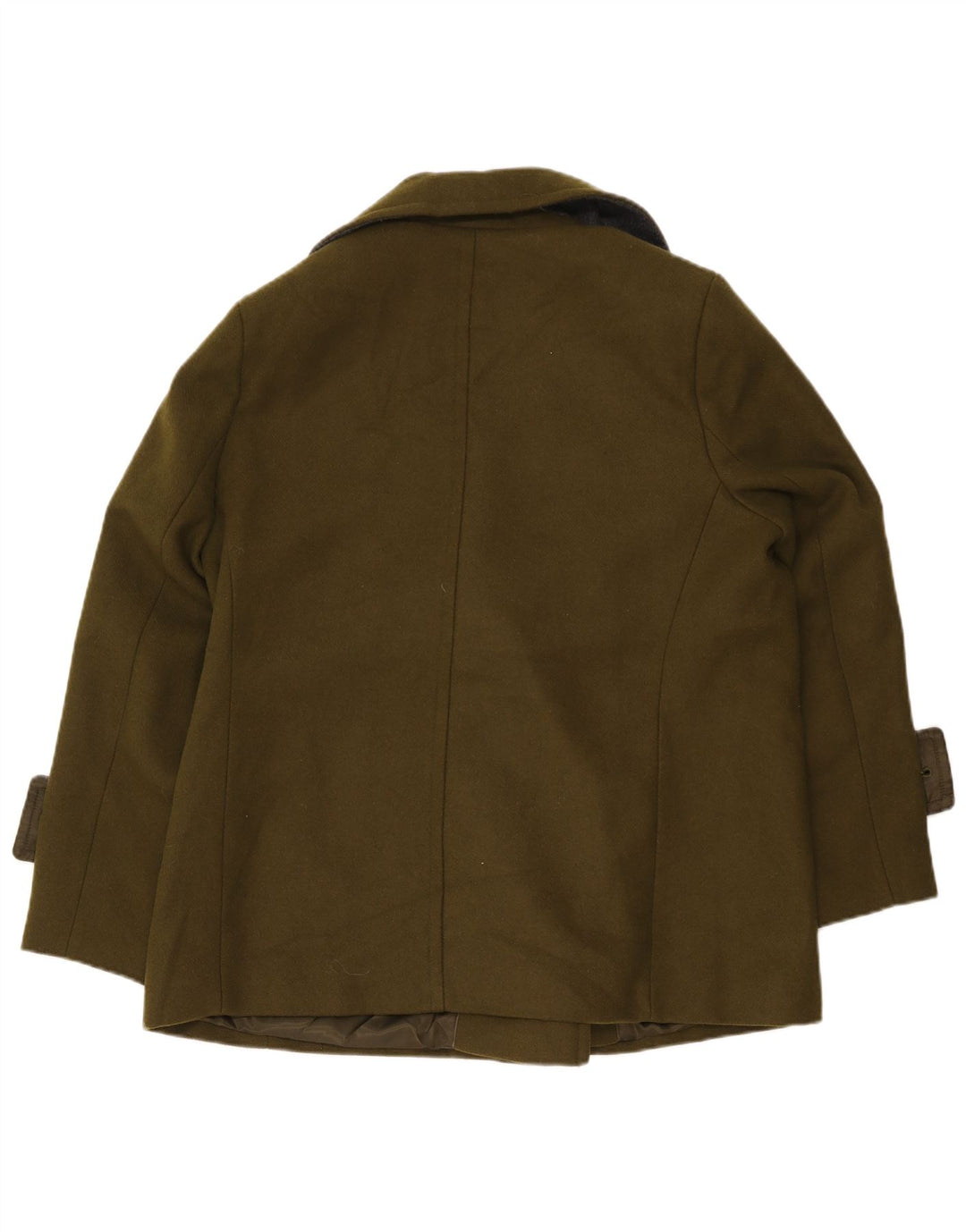 Marks & Spencer Womens Pea Coat UK 18 XL Khaki Polyester
