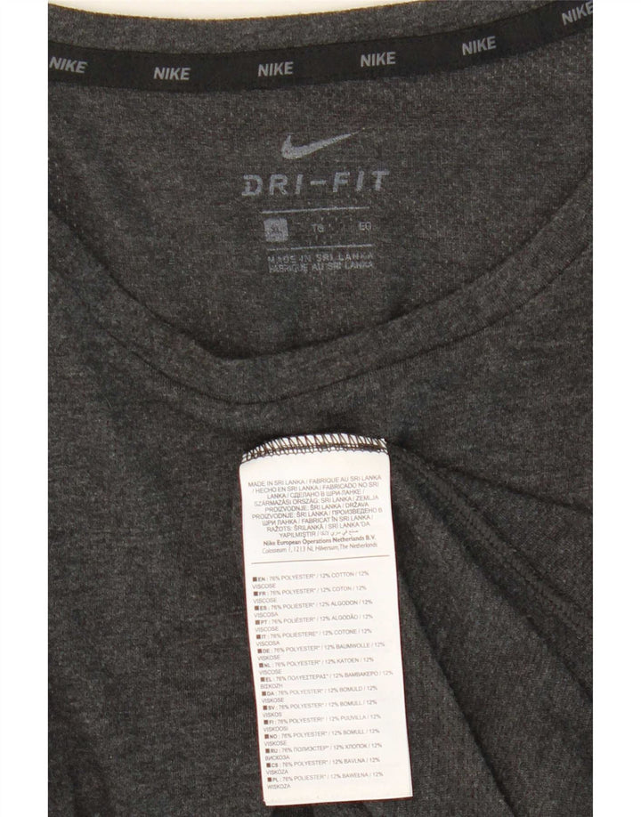 Nike Mens Dri Fit T-Shirt Top XL Grey Polyester