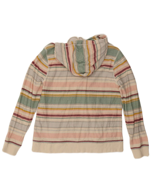 Fat Face Womens Hoodie Jumper UK 14 Medium Multicoloured Striped Cotton