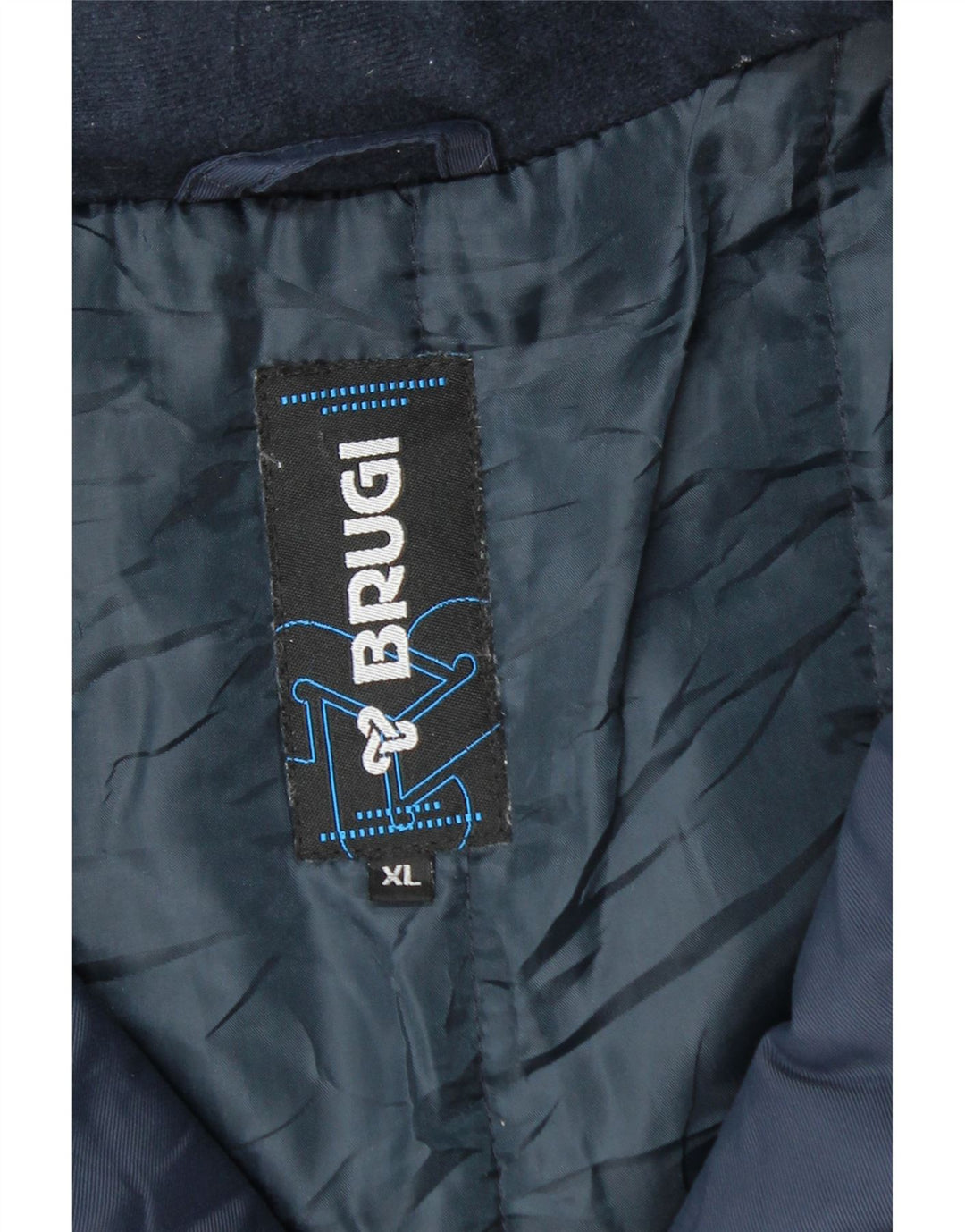 Brugi Mens Windbreaker Jacket UK 42 XL Navy Blue Polyamide