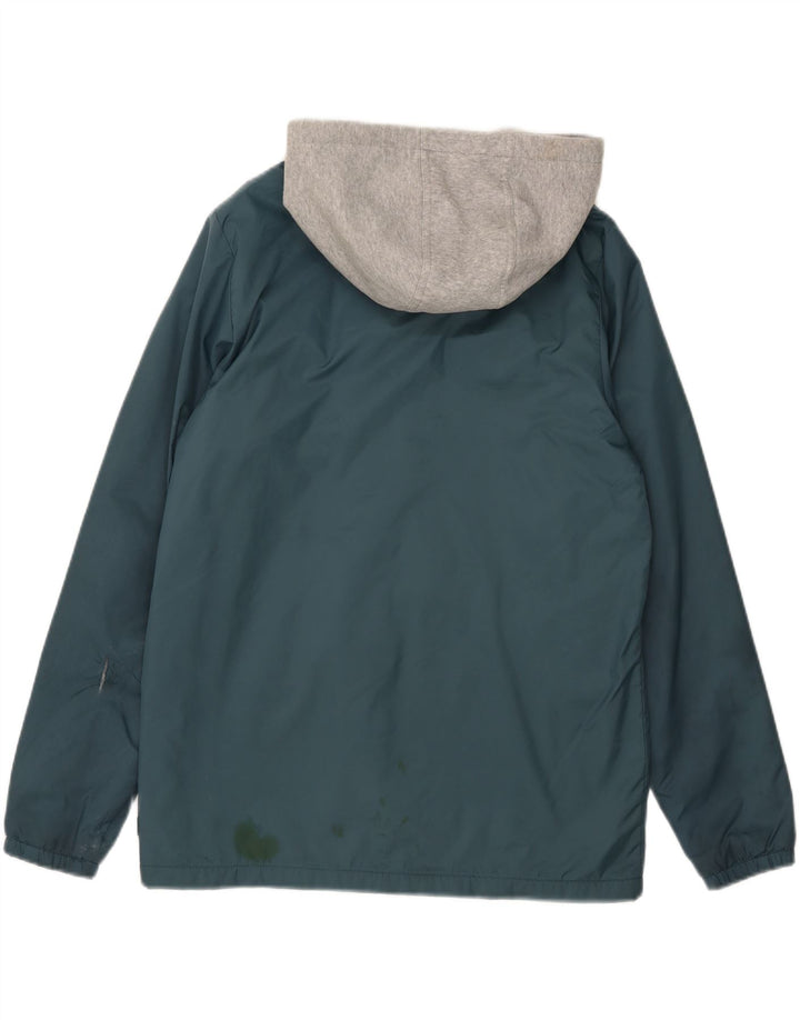 Vans Mens Hooded Windbreaker Jacket UK 36 Small Blue Colourblock Nylon