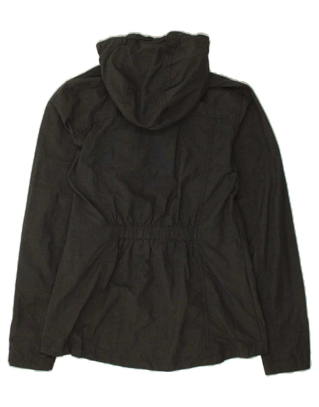 EDDIE BAUER Womens Hooded Bomber Jacket UK 6 XS Grey Nylon Vintage Eddie Bauer and Second-Hand Eddie Bauer from Messina Hembry 