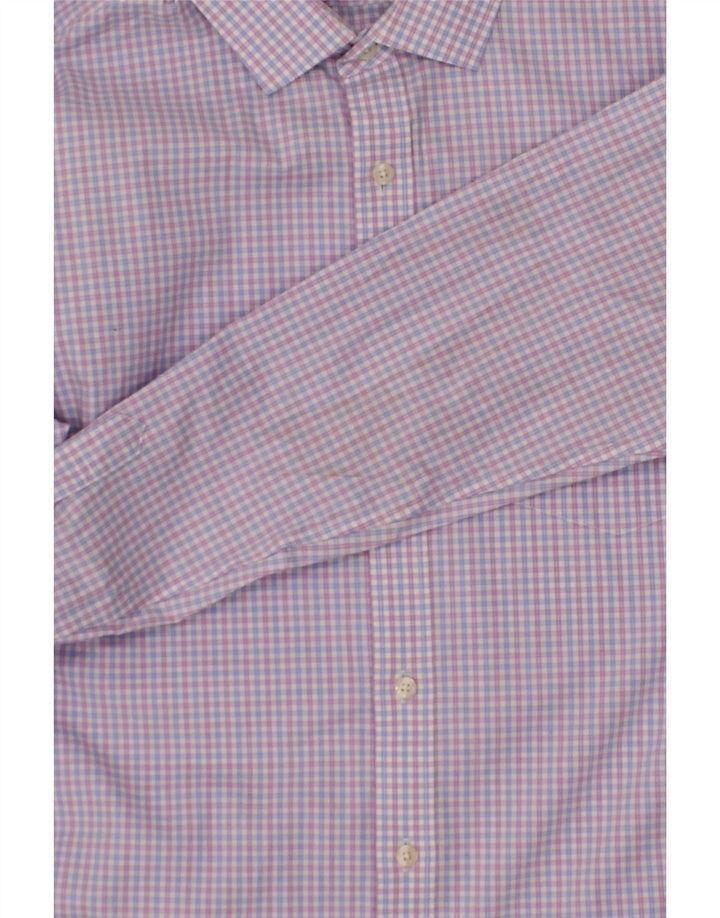 J. CREW Mens Thompson Shirt Size 16 1/2 Large Purple Check Cotton Vintage J. Crew and Second-Hand J. Crew from Messina Hembry 