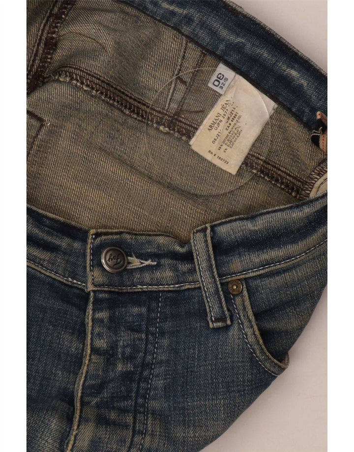 Armani Mens Slim Jeans W30 L32 Blue Cotton