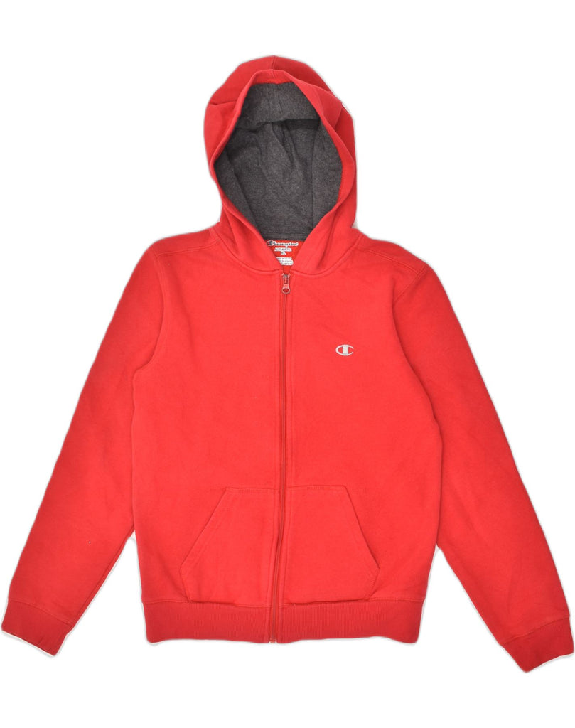 CHAMPION Womens Zip Hoodie Sweater UK 18 XL Red Cotton | Vintage Champion | Thrift | Second-Hand Champion | Used Clothing | Messina Hembry 