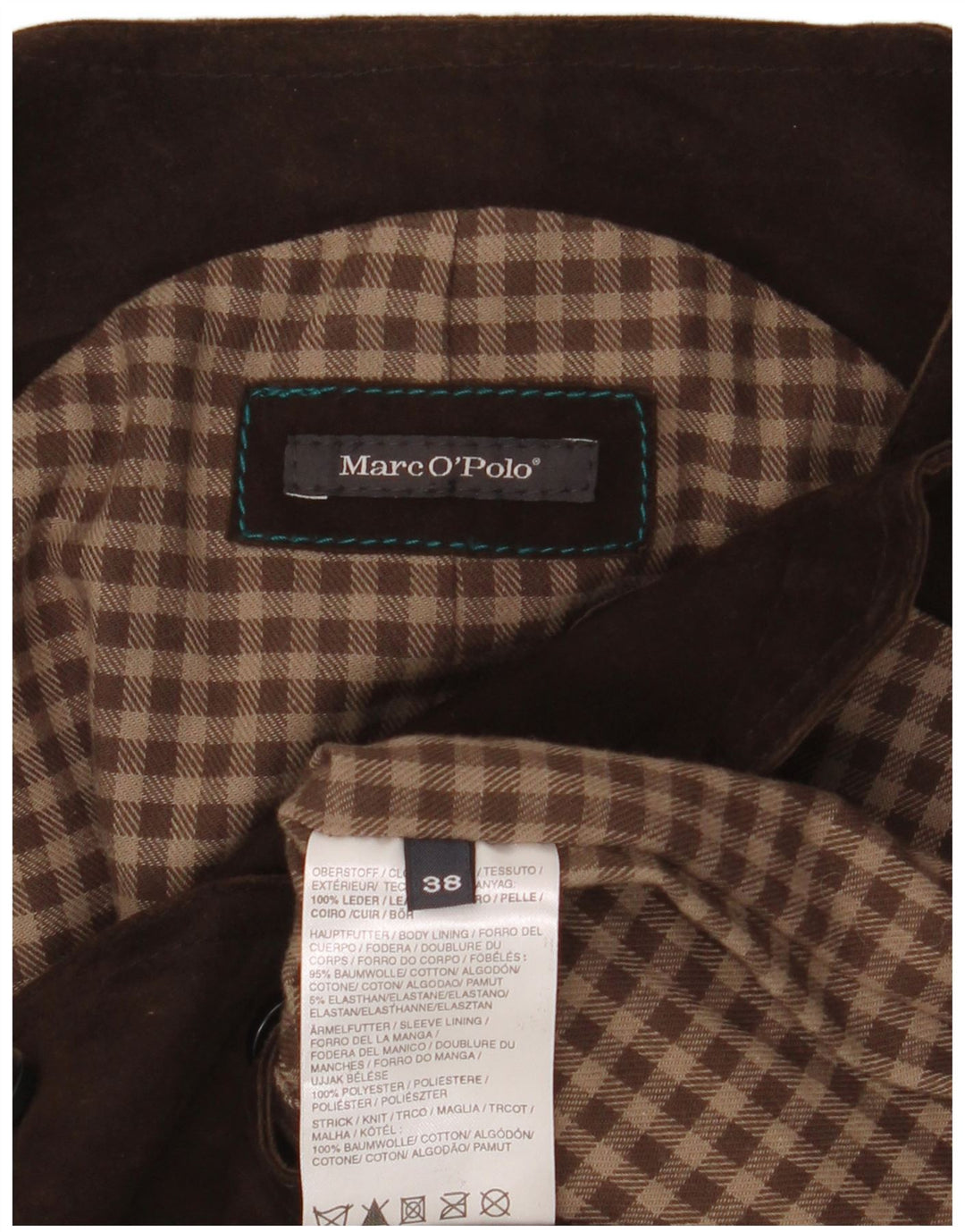 Marc O'Polo Womens Suede Waistcoat EU 38 Medium Brown Leather