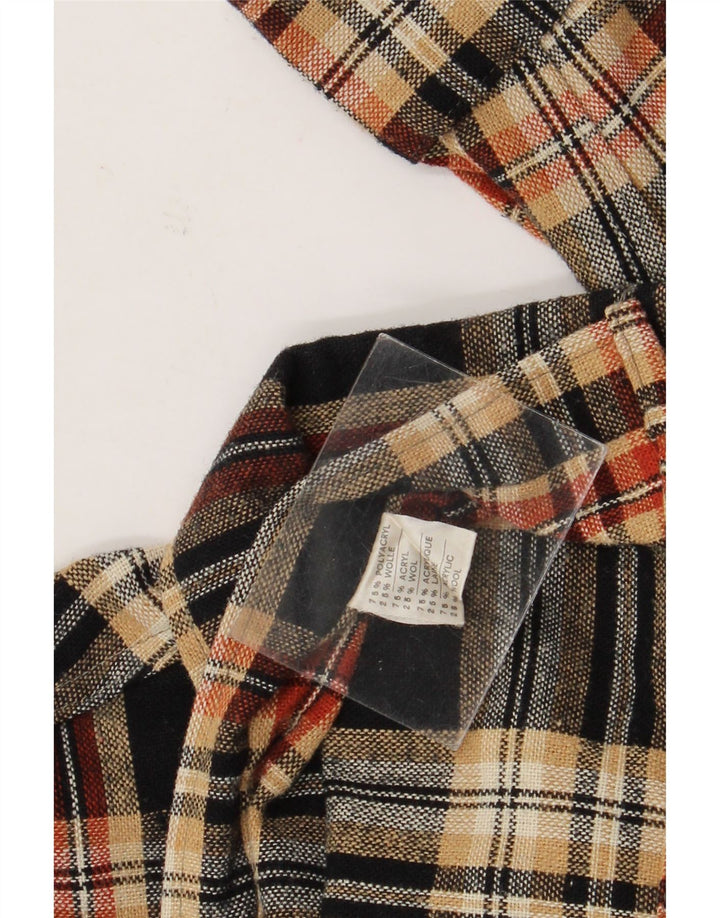 Vintage Mens Flannel Shirt Size 39 Medium Multicoloured Check Polyacrylic