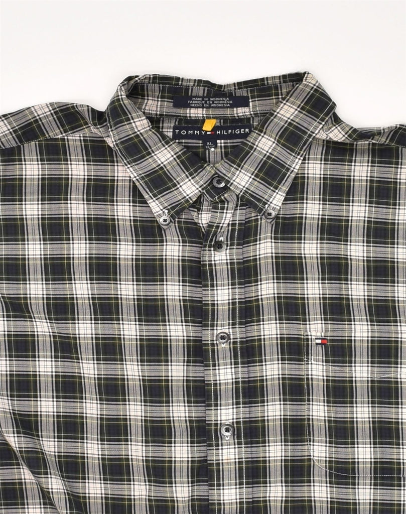 TOMMY HILFIGER Mens Shirt XL Multicoloured Check Cotton | Vintage Tommy Hilfiger | Thrift | Second-Hand Tommy Hilfiger | Used Clothing | Messina Hembry 