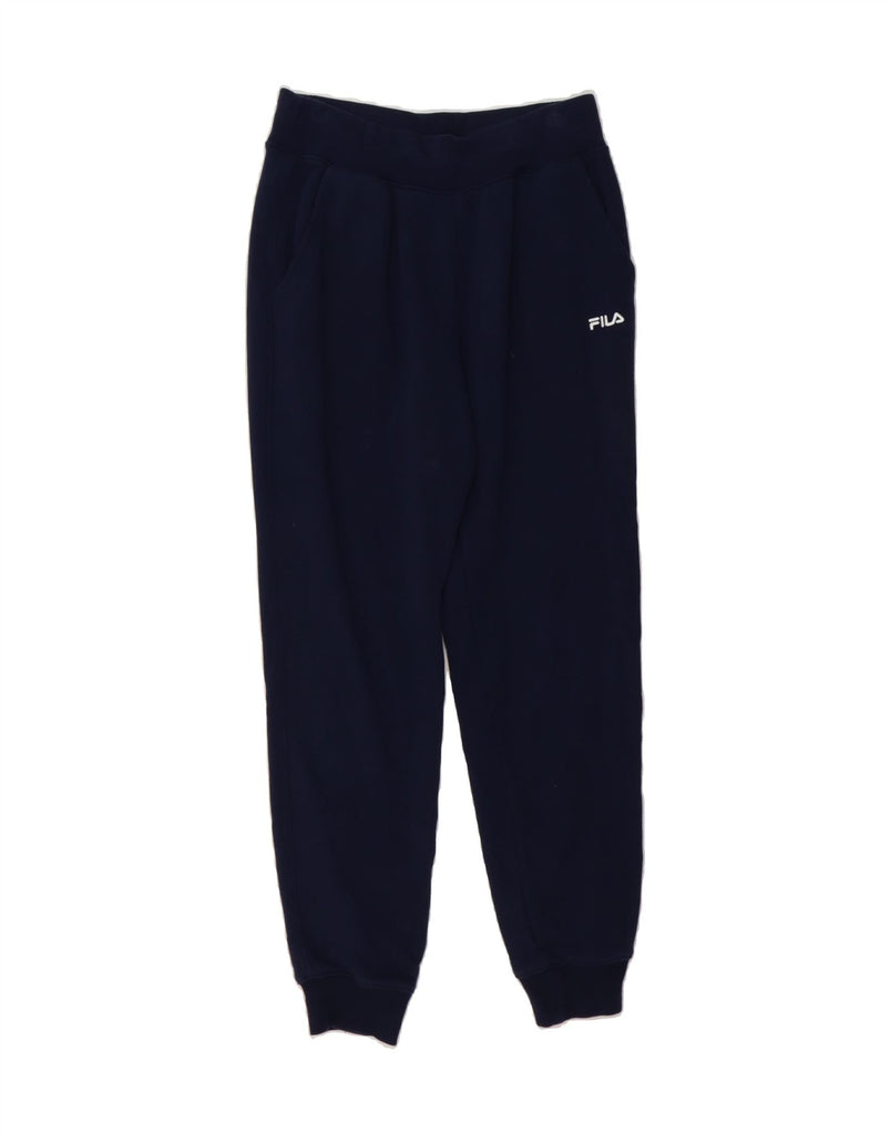 FILA Womens Tracksuit Trousers Joggers UK 10 Small Navy Blue Cotton Vintage Fila and Second-Hand Fila from Messina Hembry 