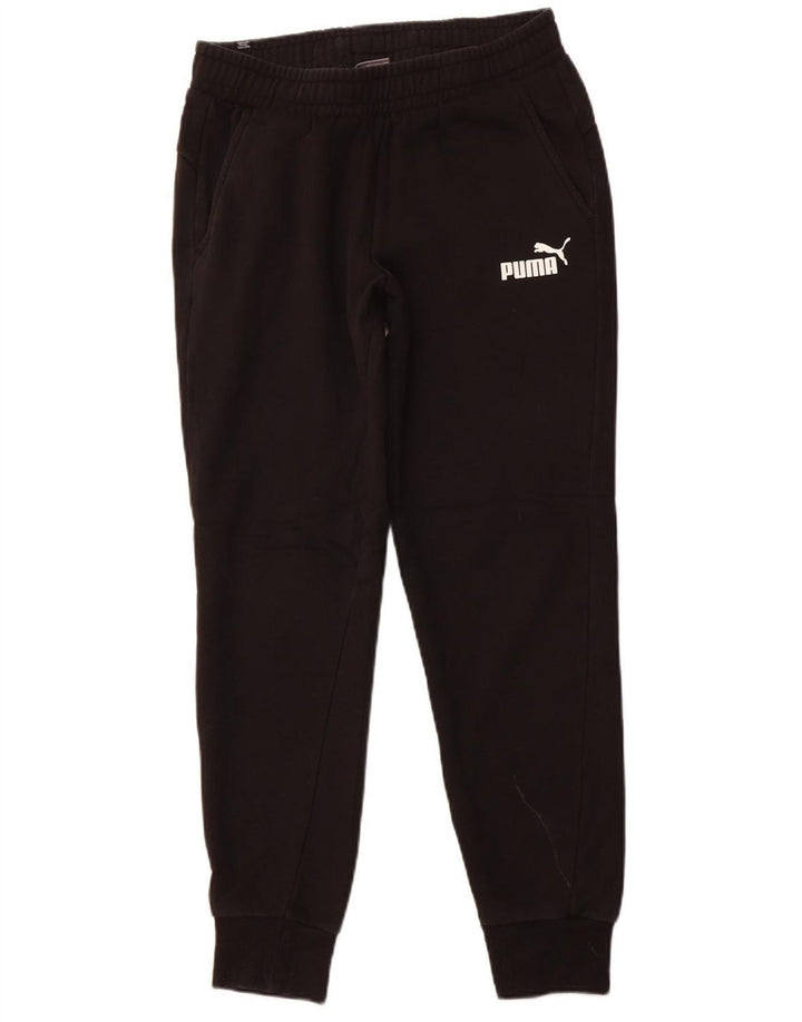 PUMA Mens Tracksuit Trousers Joggers Medium  Black Cotton