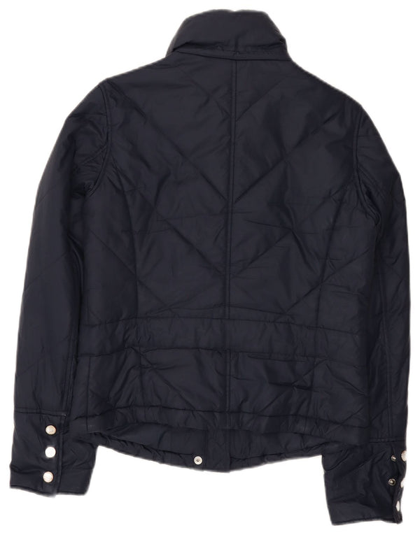 Tommy Hilfiger Womens Padded Jacket UK 10 Small Navy Blue Polyester