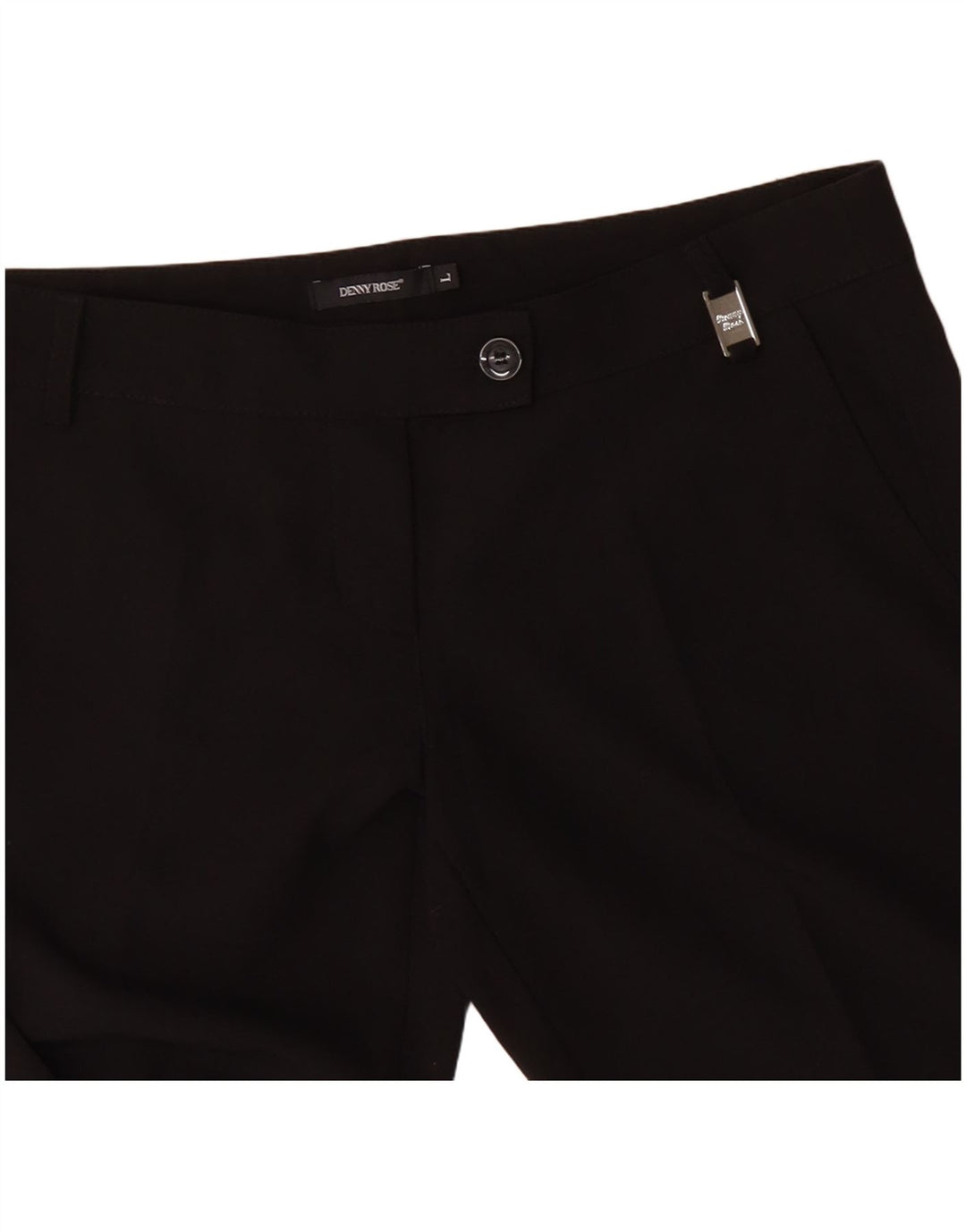 DENNY ROSE Womens Straight Suit Trousers Large W34 L32 Black Polyester