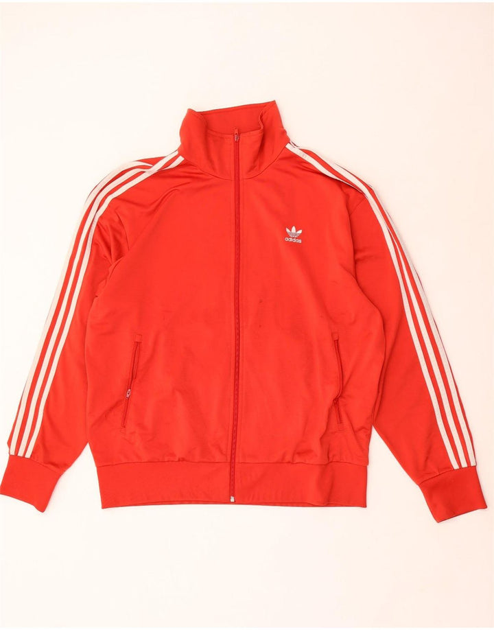 Adidas Mens Tracksuit Top Jacket XL Red Polyester