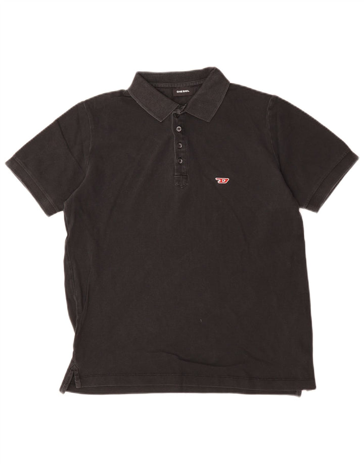 Diesel Mens Polo Shirt Small Black Cotton