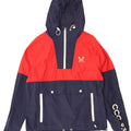 CREW CLOTHING Womens Anorak Jacket UK 12 Medium  Navy Blue Colourblock