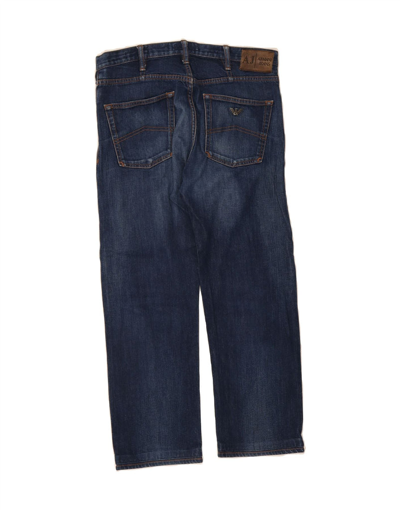ARMANI Mens Regular Fit Straight Jeans W32 L26 Blue Cotton Vintage Armani and Second-Hand Armani from Messina Hembry 