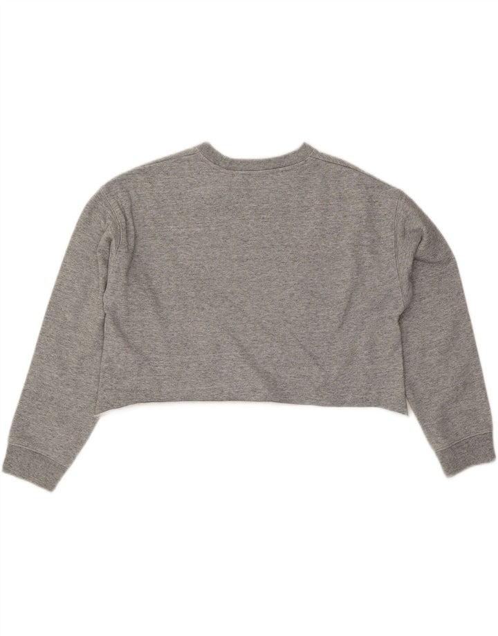 Levi's Womens Crop Oversized Sweatshirt Jumper UK 10 Small Grey Cotton