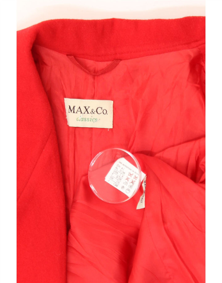 MAX & CO. Womens Classics 2 Button Blazer Jacket UK 10 Small Red Vintage Max & Co. and Second-Hand Max & Co. from Messina Hembry 