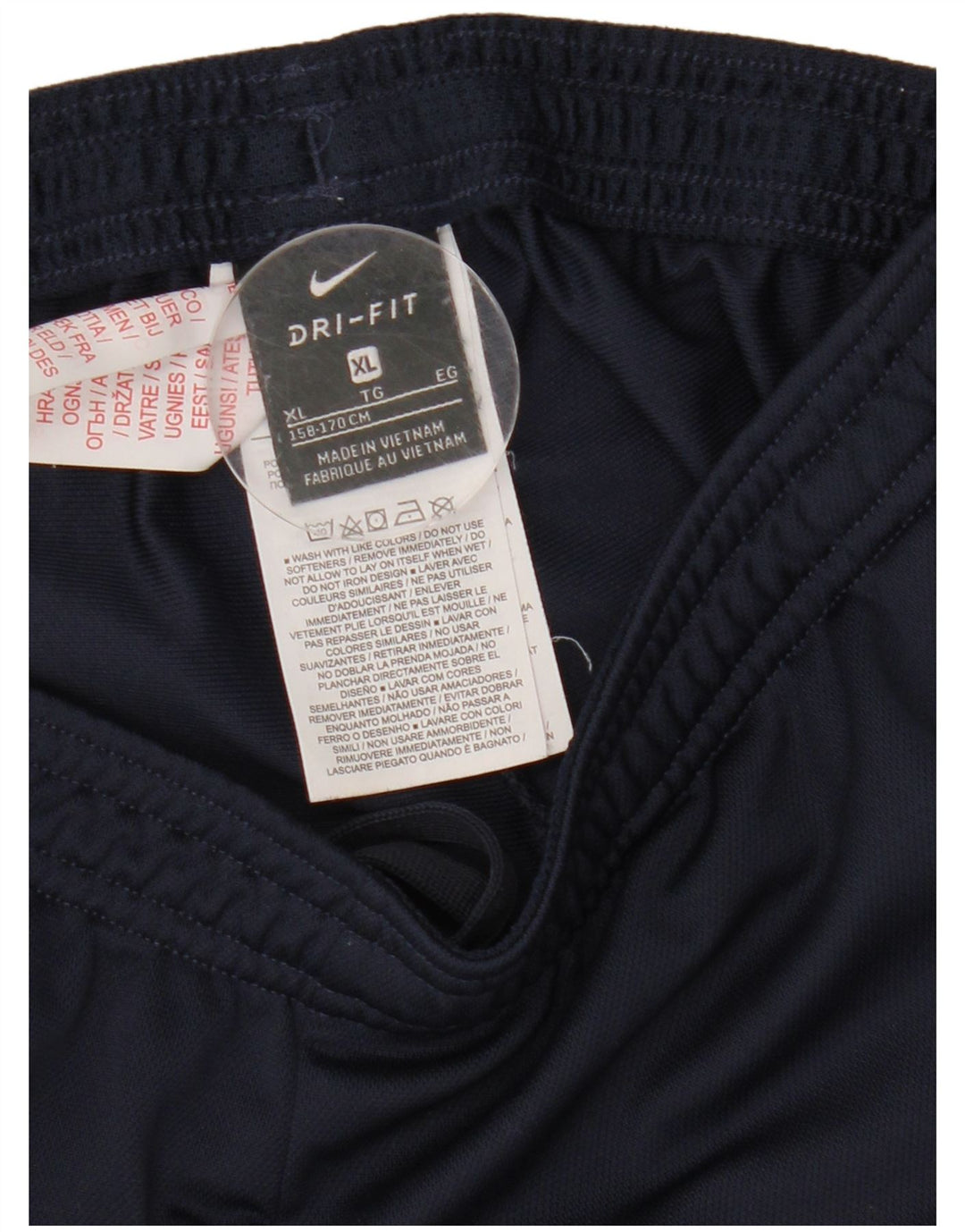 NIKE Boys Dri Fit Tracksuit Trousers 13-14 Years XL Navy Blue Polyester