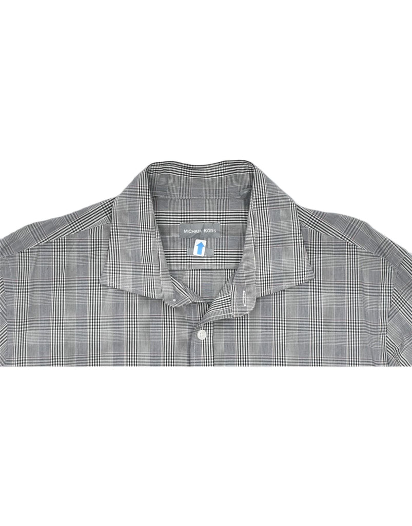 MICHAEL KORS Mens Slim Fit Shirt Size 17 XL Grey Cotton | Vintage | Thrift | Second-Hand | Used Clothing | Messina Hembry 