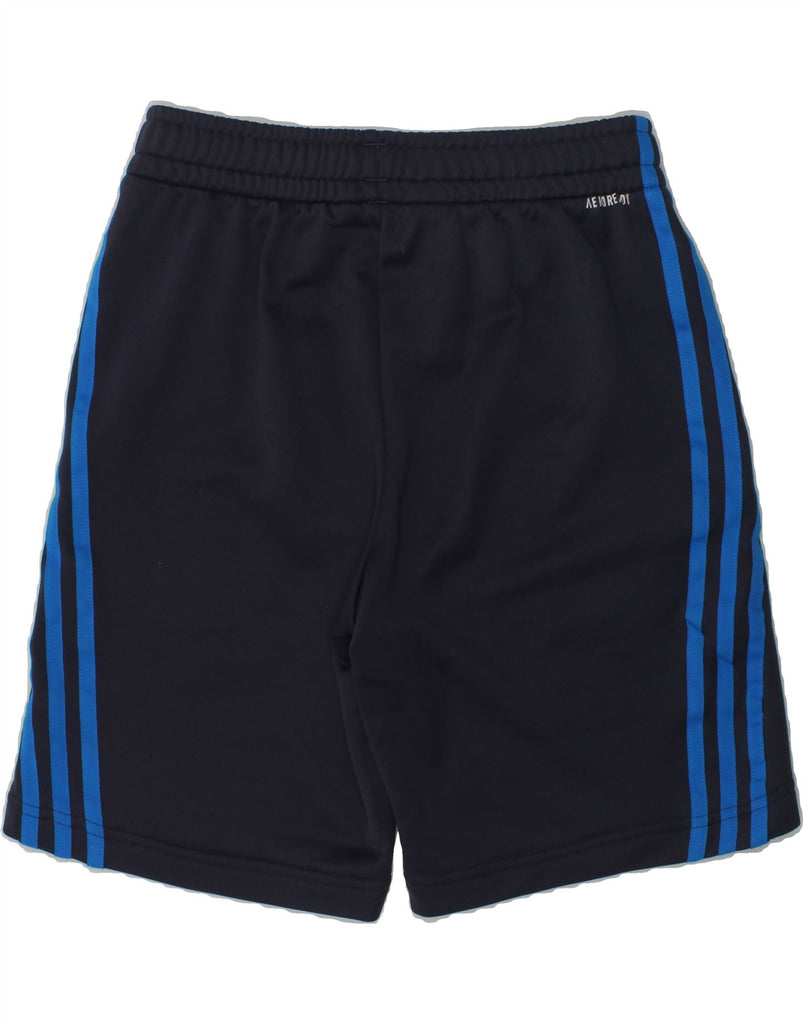 ADIDAS Boys Sport Shorts 11-12 Years Navy Blue Polyester | Vintage Adidas | Thrift | Second-Hand Adidas | Used Clothing | Messina Hembry 