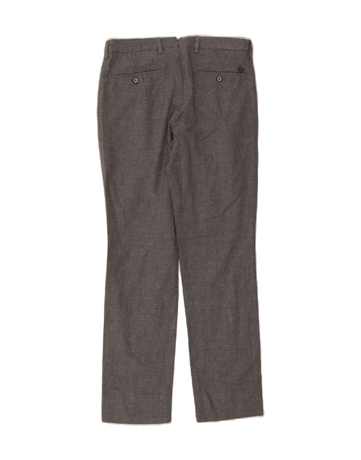 MASSIMO DUTTI Mens Slim Suit Trousers W30 L30 Grey Cotton Vintage Massimo Dutti and Second-Hand Massimo Dutti from Messina Hembry 