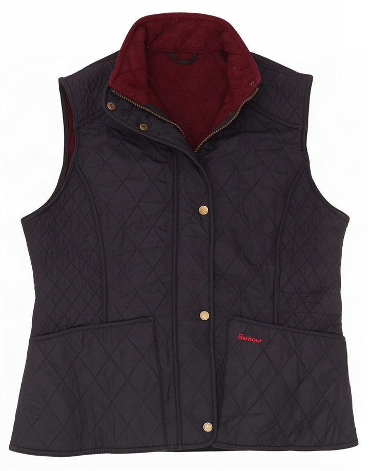 Barbour Womens Quilted Gilet UK 16 Large Black Polyester Classic