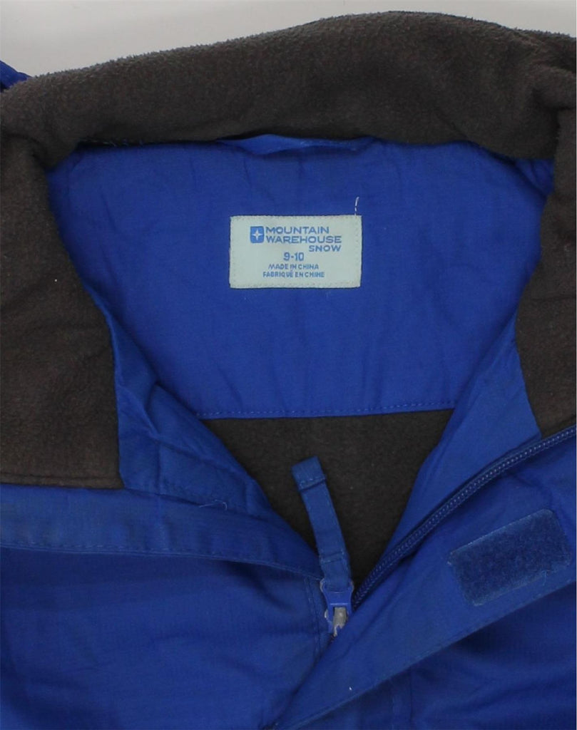 MOUNTAIN WAREHOUSE Boys Hooded Windbreaker Jacket 9-10 Years Blue | Vintage Mountain Warehouse | Thrift | Second-Hand Mountain Warehouse | Used Clothing | Messina Hembry 