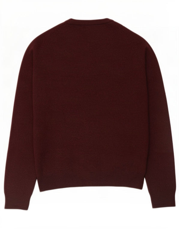 Marks & Spencer Mens Regular Fit Crew Neck Jumper Sweater Small Burgundy