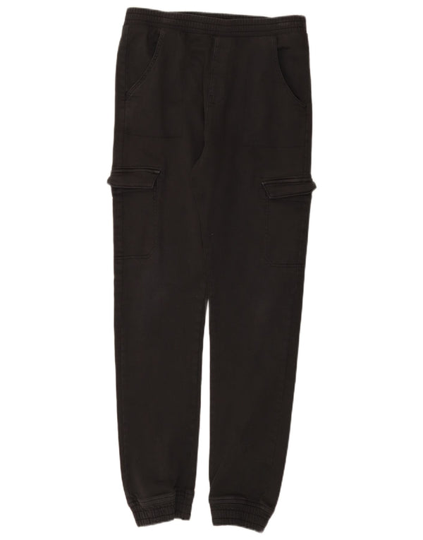 Marks & Spencer Girls Joggers Cargo Trousers 13-14 Years W28 L29 Black