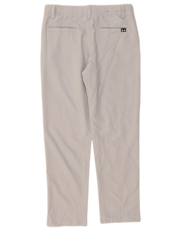 Under Armour Boys Straight Chino Trousers 9-10 Years W28 L24 Grey Polyester