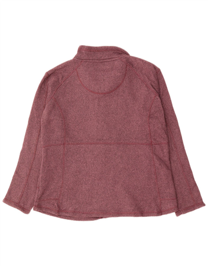 WEIRD FISH Womens Oversized Cardigan Sweater UK 18 XL Burgundy Polyester