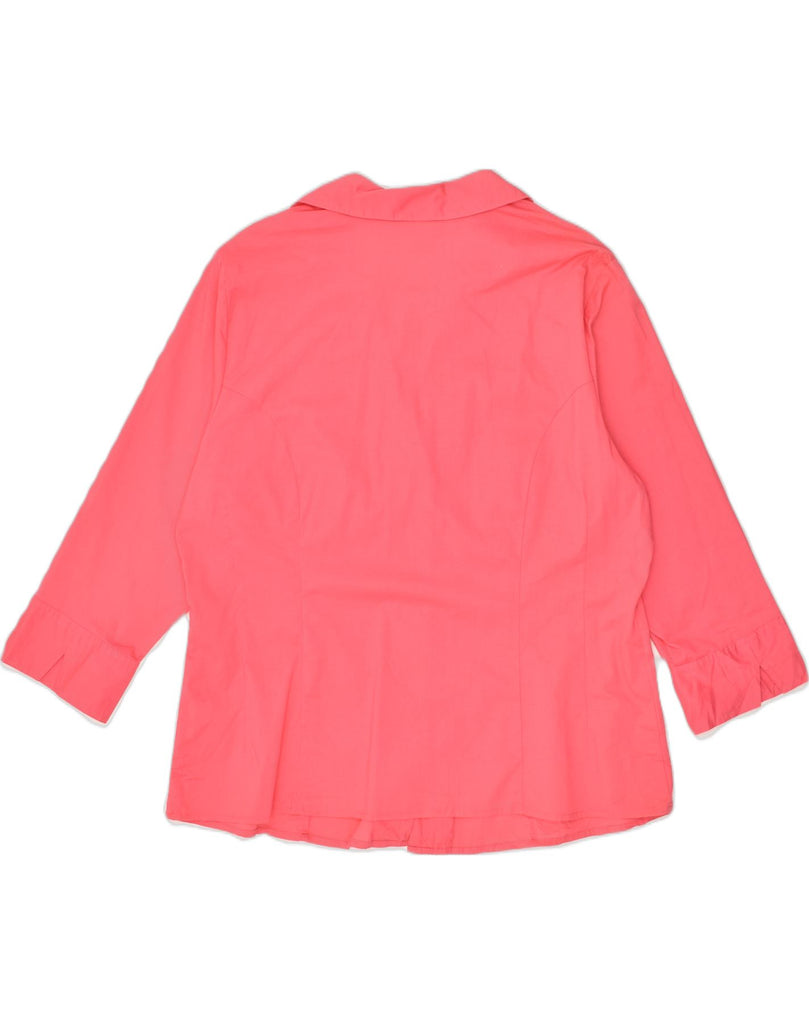 LEE Womens 3/4 Sleeve Shirt UK 18 XL Pink Cotton | Vintage Lee | Thrift | Second-Hand Lee | Used Clothing | Messina Hembry 