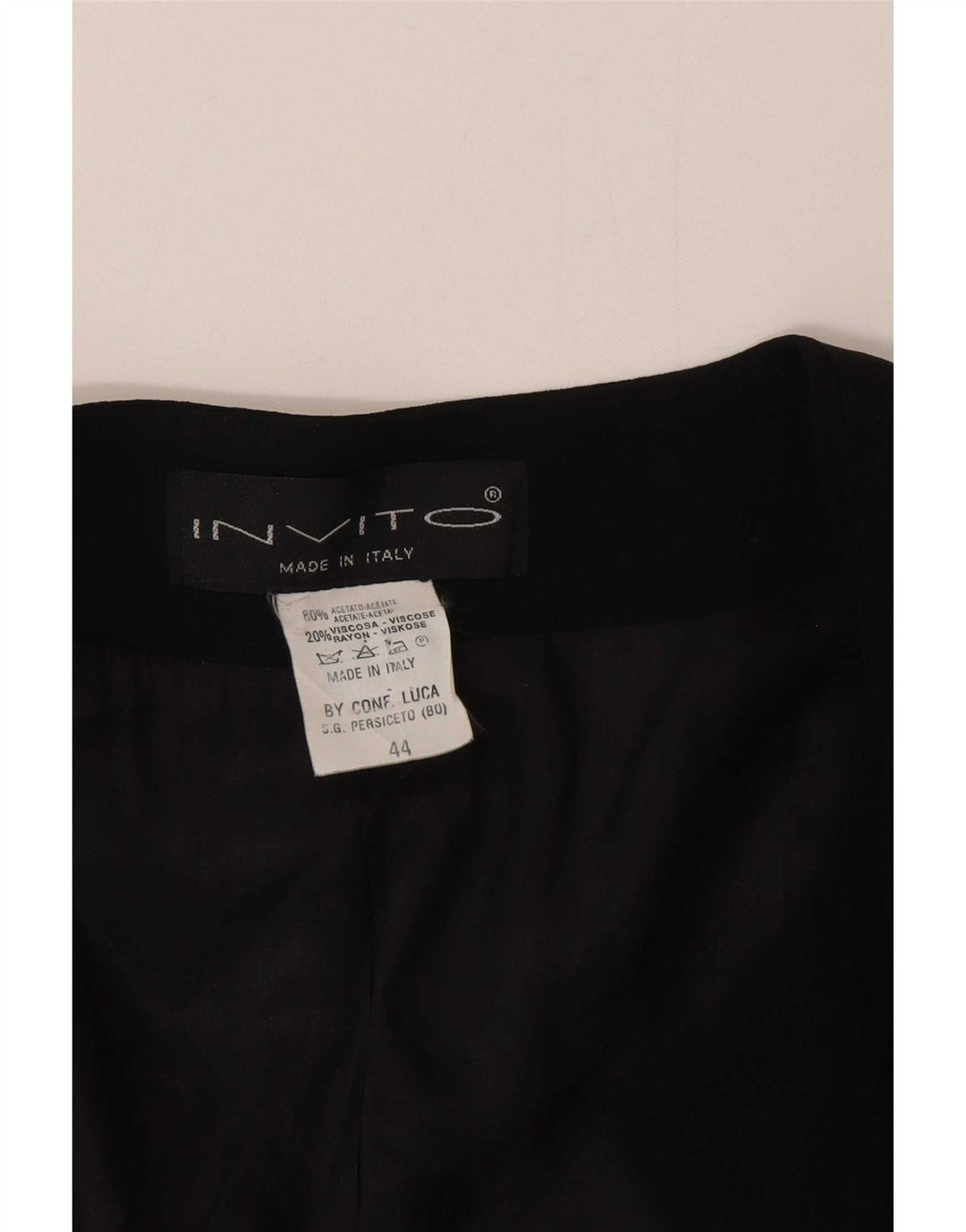 Vintage Womens Bolero Jacket IT 44 Medium Black Acetate