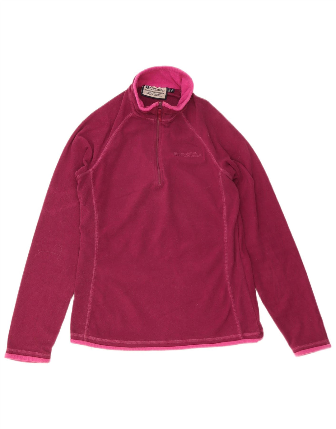 Mountain Warehouse Womens Zip Neck Fleece Jumper UK 8 Small  Pink Polyester